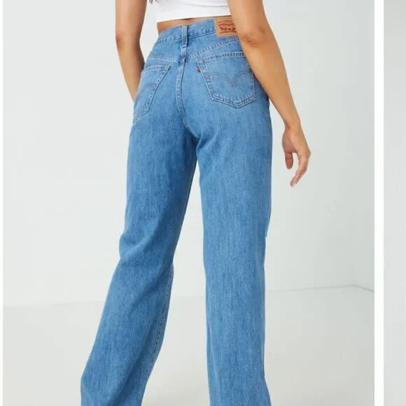 Levi's High Rise Straight Ripped Jeans - Picture 4 of 10